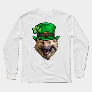 St Patricks Day Icelandic Sheepdog Long Sleeve T-Shirt